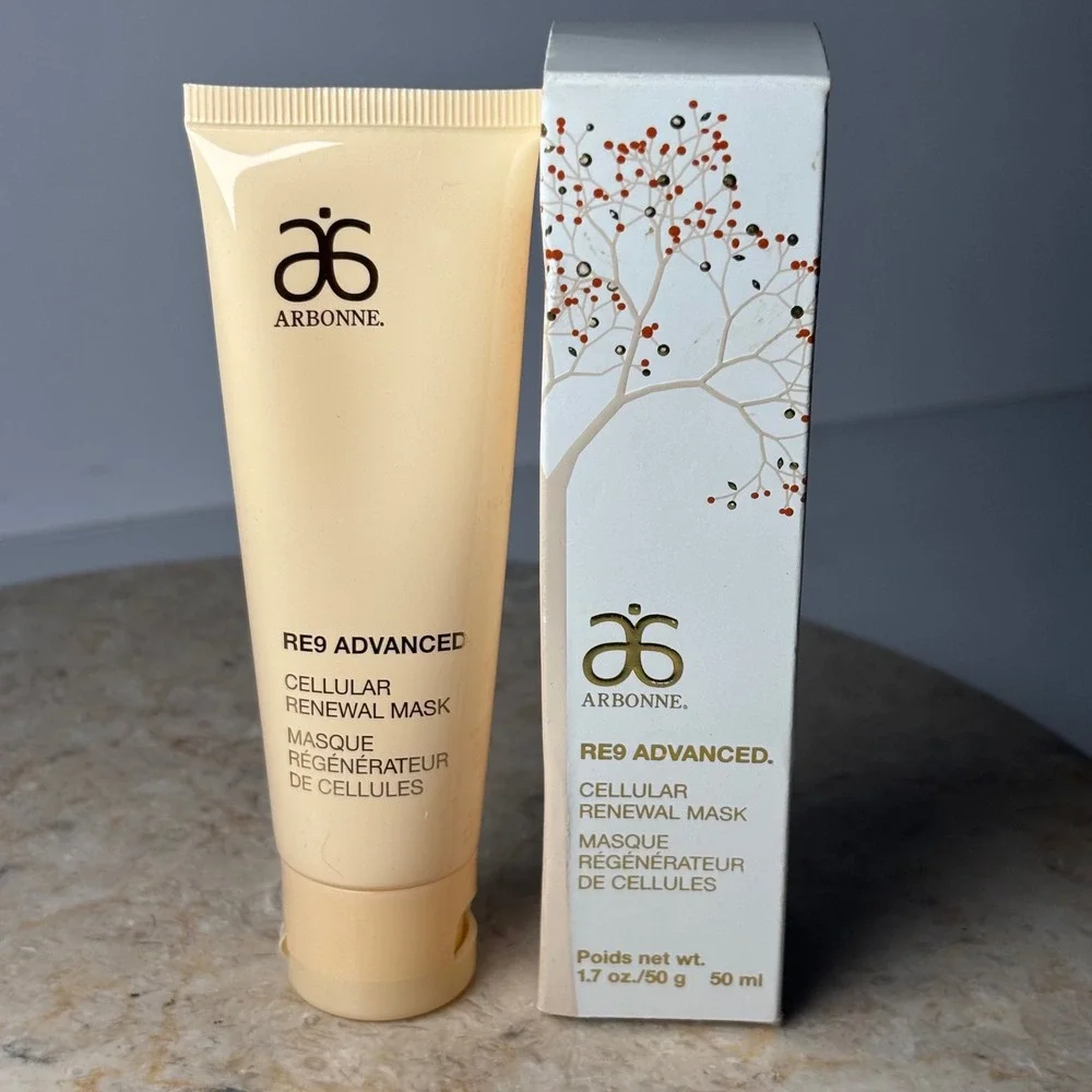 Arbonne RE9 Advanced Cellular Renewal Mask 1.7oz 50ml NIB Sealed AHA Vegan
